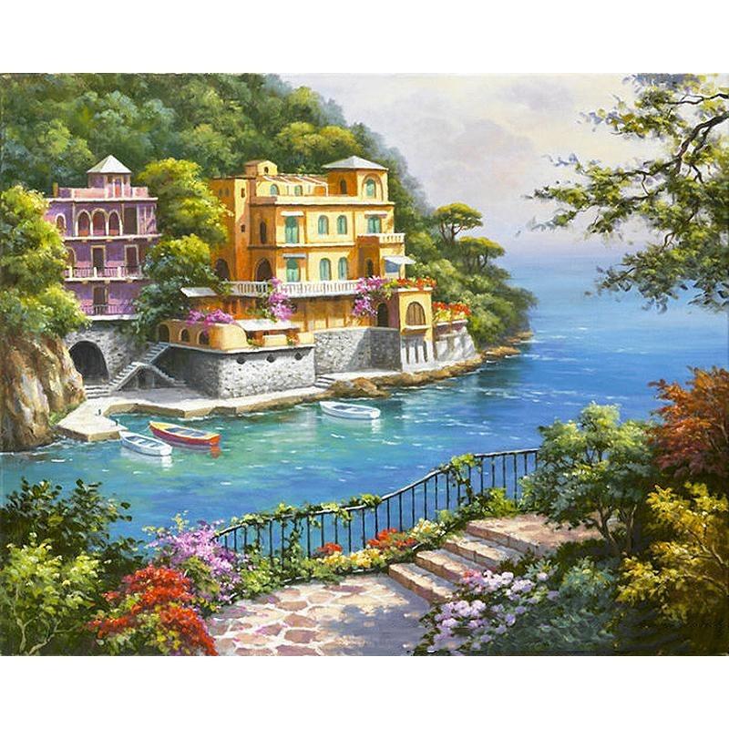 Colorful Town - DIY Painting By Numbers Kits