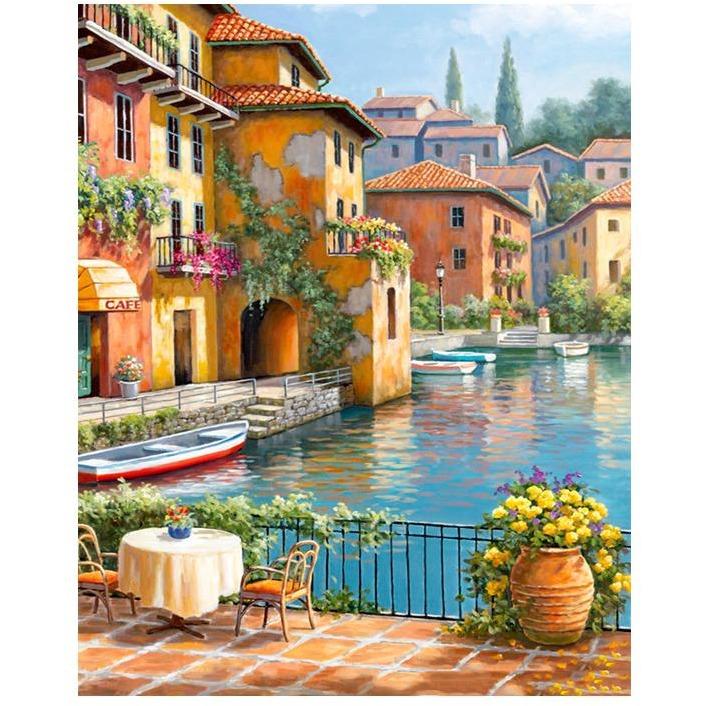 Beautiful Town - DIY Painting By Numbers Kits