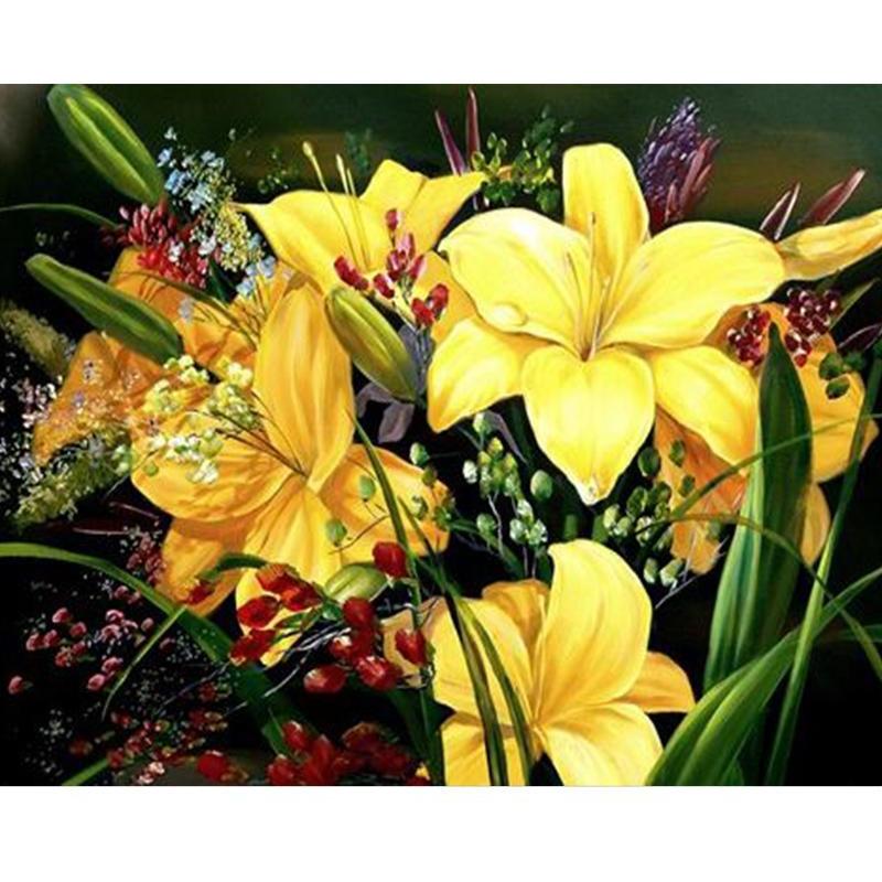 Yellow Floral Bouquet - DIY Painting By Numbers Kit