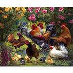 Chicks and Roosters - DIY Painting By Numbers Kit