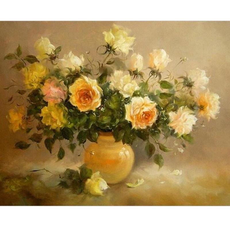 Yellow Roses - DIY Painting By Numbers Kit