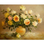 Yellow Roses In Basket - DIY Painting By Numbers Kit