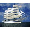 White Sailing Ship - DIY Painting By Numbers Kit