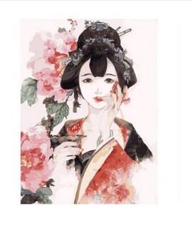 A Beautiful Geisha - DIY Painting By Numbers Kit