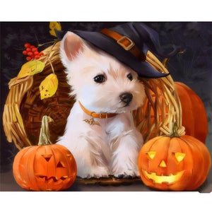 Halloween Puppy - DIY Painting By Numbers Kit