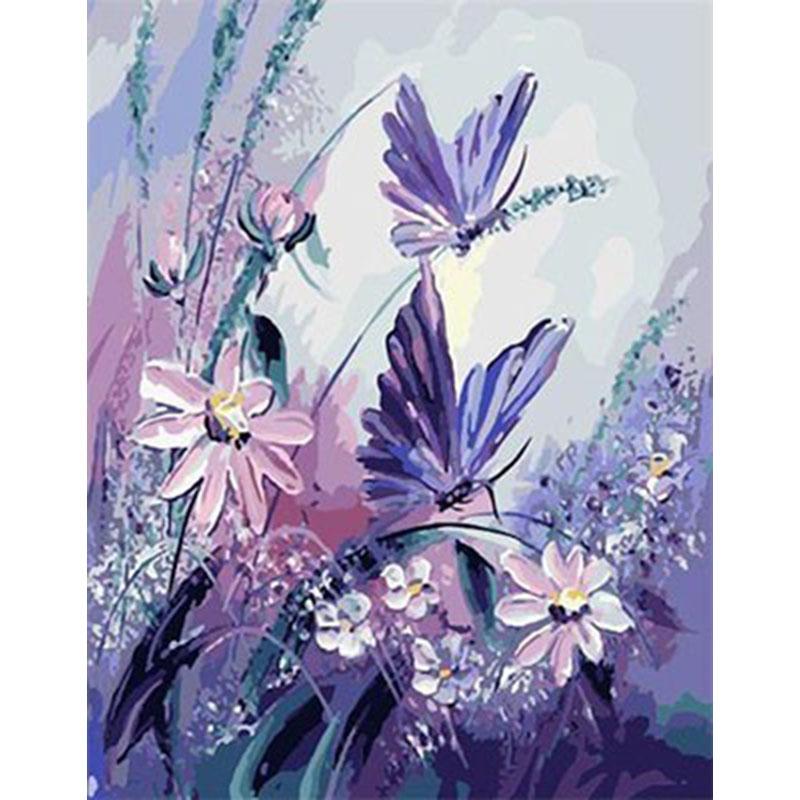 Butterflies And Flowers - DIY Painting By Numbers Kit