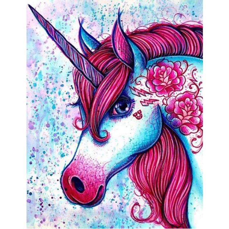 Purple Unicorn - DIY Painting By Numbers Kit