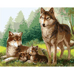 Wolf Family - DIY Painting By Numbers Kit