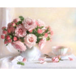 Coffee Table and Roses - DIY Painting By Numbers Kit