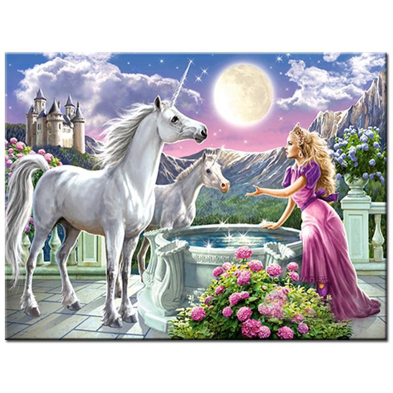 Horses & Princess - DIY Painting By Numbers Kit