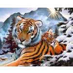 Freezing Tigers - DIY Painting By Numbers Kit