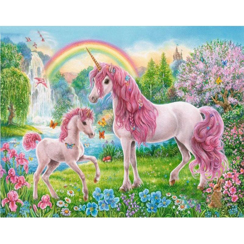 Delightful Unicorns - DIY Painting By Numbers Kit