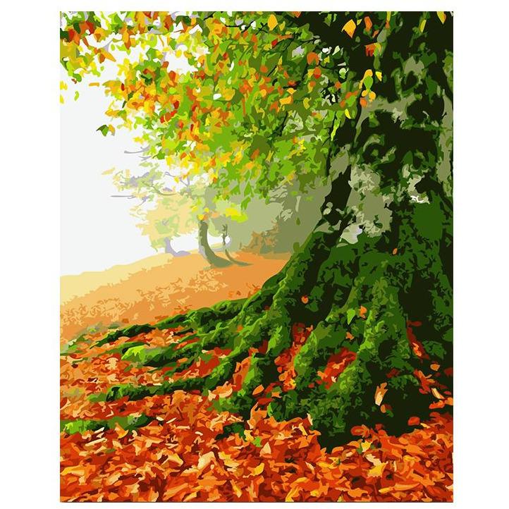 Green Tree Bark - DIY Painting By Numbers Kit