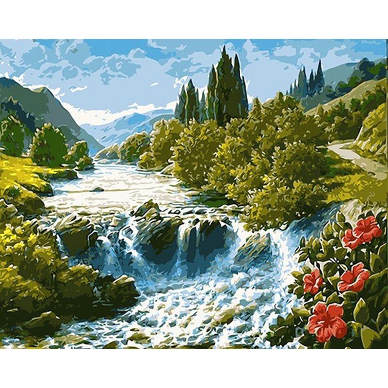 River Flowing - DIY Painting By Numbers Kits