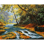 Night Landscape With River - DIY Painting By Numbers Kit