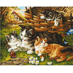 Little Kitten Family - DIY Painting By Numbers Kit