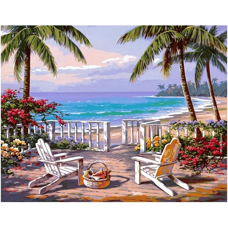 Sea Facing Serenity - DIY Painting By Numbers Kit