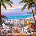 Coconut Trees - DIY Painting By Numbers Kit