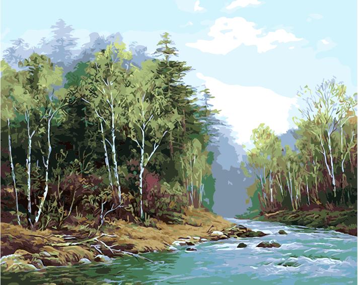 River Stream - DIY Painting By Numbers Kit