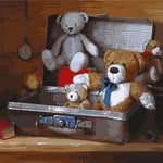 Teddy Bears In Case - DIY Painting By Numbers Kit