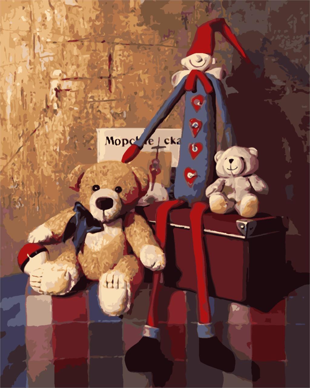 Teddy Bears And Toy - DIY Painting By Numbers Kit