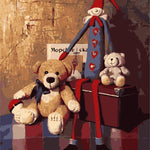 Teddy Bears And Toy - DIY Painting By Numbers Kit