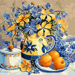 Flowers And Tea - DIY Painting By Numbers Kit