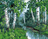 Green Trees And Lake - DIY Painting By Numbers Kit