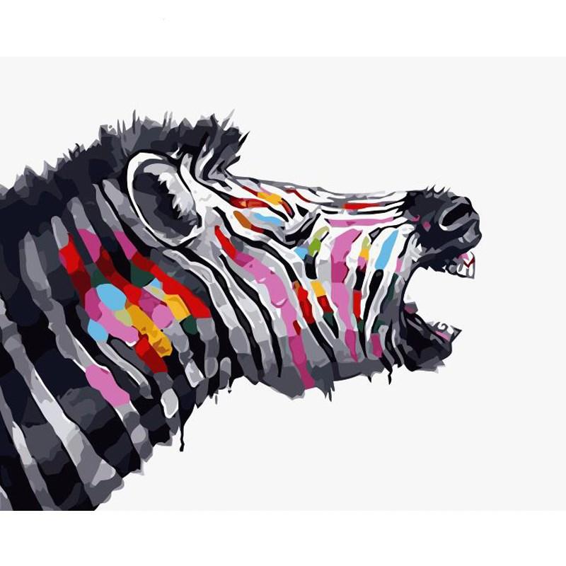 Colourful Zebra - DIY Painting By Numbers Kit