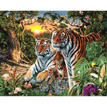 Family Of Tigers - DIY Painting By Numbers Kit