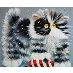 Fluffy Scaredy Cat- DIY Painting By Numbers Kits