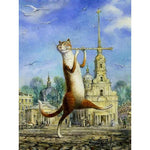 Cat Playing The Flute - DIY Painting By Numbers Kit