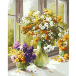 Flowers By The Window - DIY Painting By Numbers Kits