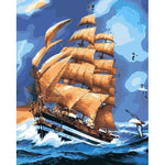 Ship Stuck in Storm - DIY Painting By Numbers Kit