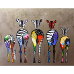 Backs of Zebras - DIY Painting By Numbers Kit