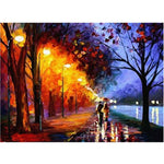 Couple Strolling At Night - DIY Painting By Numbers Kit