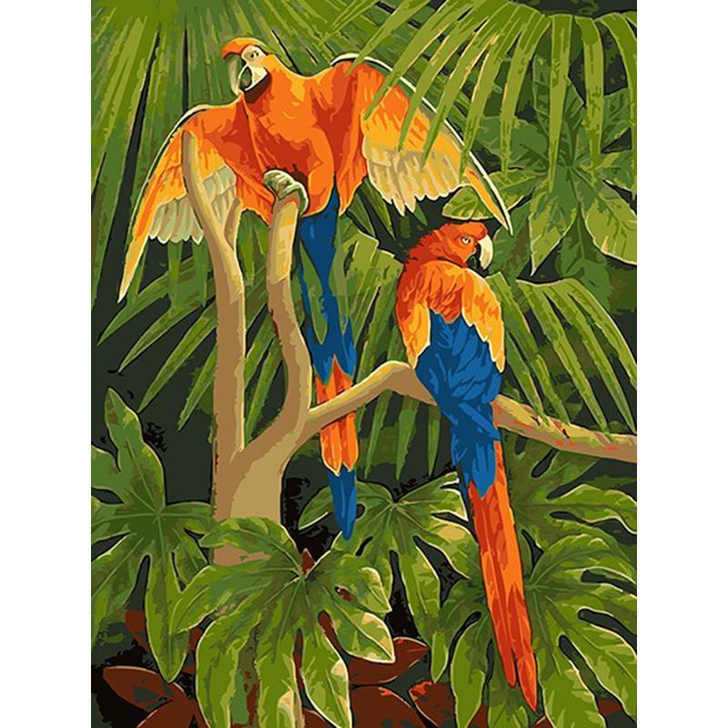 Beautiful Parrots - DIY Painting By Numbers Kit