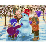 Snowman Making - DIY Painting By Numbers Kit