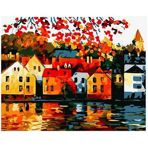 Colorful Village - DIY Painting By Numbers Kit