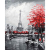 Paris in Crimson - DIY Painting By Numbers Kit