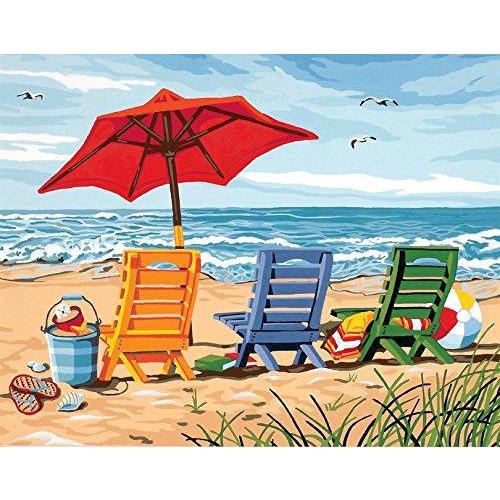 Beach Chairs - DIY Painting By Numbers Kit