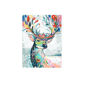 Deer Art Flowers - DIY Painting By Numbers Kit