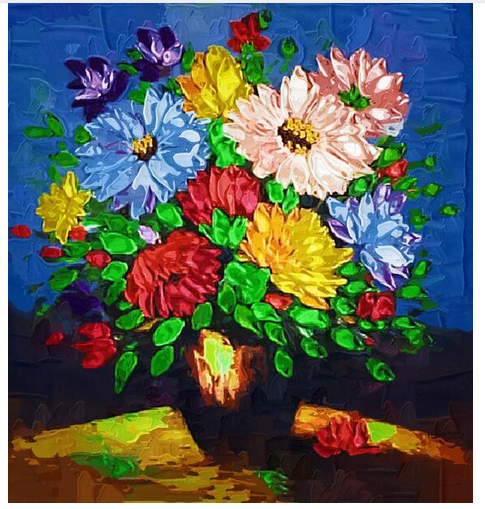 Flower Elegance & Colors - DIY Painting By Numbers Kit