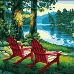 Lakeside Chairs - DIY Painting By Numbers Kit