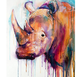 Rhino Colors - DIY Painting By Numbers Kit