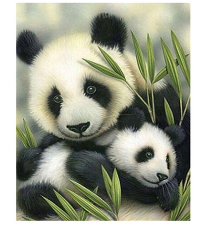 Mother Panda Love - DIY Painting By Numbers Kit