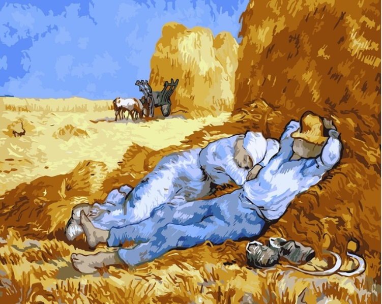 Sleeping Farmers Painting - DIY Painting By Numbers Kit