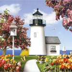 Lighthouse Flowers - DIY Painting By Numbers Kit