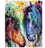 Blue and Orange Horses - DIY Painting By Numbers Kit