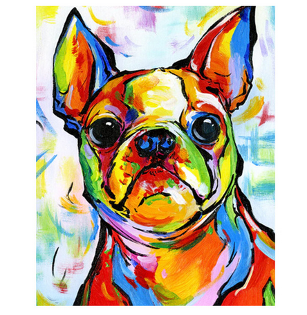 Sad Dog Colors- DIY Painting By Numbers Kit